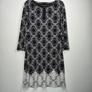 White House Black Market Geometric Design Dress. Size Medium.